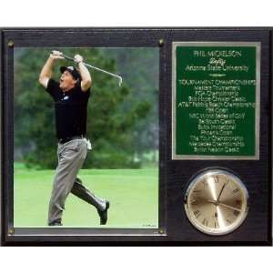 Phil Mickelson 12x15 Clock Plaque