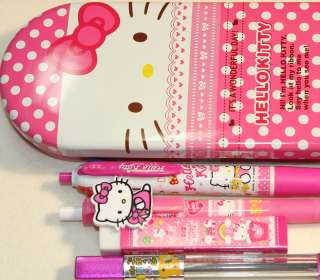   Kitty Pencil Case,Automatic Pencil,Lead Refill,BallPen&Eraser Set PINK