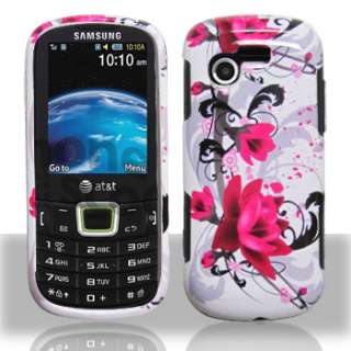 New For AT&T Samsung A667 Evergreen Red Flower Shield Accessory Hard 