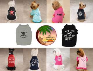 ATTITUDE  T SHIRTS for DOGS   9 Styles   5 Sizes  
