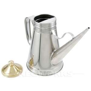 Stainless Steel Olive Oil Can   Long Pouring Spout 24oz 811642015662 