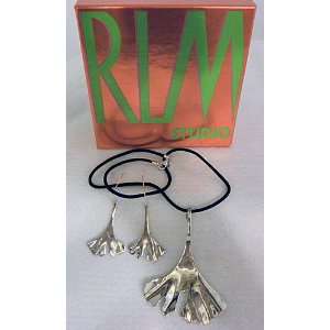  RLM Studio Robert Lee Morris Ginkgo Leaf Necklace Pendant 