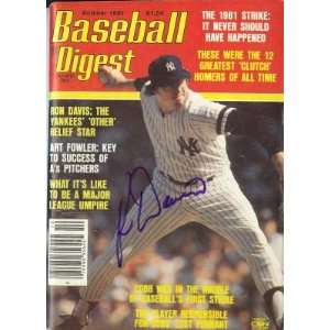  Baseball Digest 1981 autographed by Ron Davis