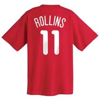 Jimmy Rollins Philadelphia Phillies Name and Number T ShirtAthletic 