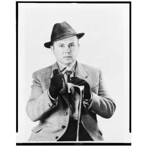  Russell Kirk, holding pipe and walking stick 1961