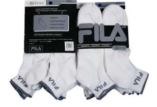 FILA Socks (12) Pair  Multiple Styles  Shoe size 6 12.5  Sock Size 