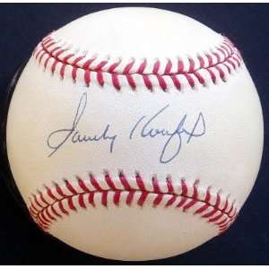 SANDY KOUFAX Autographed Baseball w/COA Score Board