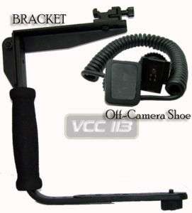 Flash Bracket + Off Camera Cord for Nikon D5000 D3100  