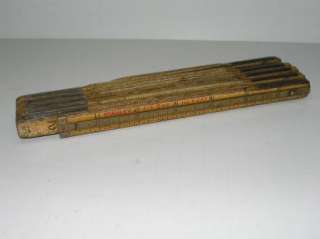 VINTAGE WOOD STANLEY ZIG ZAG #X 227 72 FOLDING RULE  