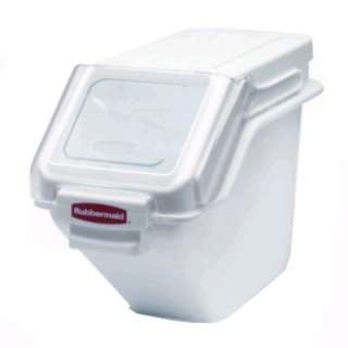 Rubbermaid White 100 cup Safety Storage Bin w/ 2 cup Scoop 