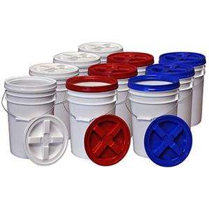 10 EMERGENCY FOOD STORAGE PAILS BUCKETS & GAMMA LIDS  