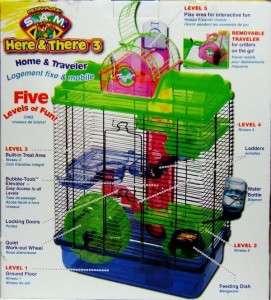 Penn Plax SAM Here & There 5 Level Hamster Gerbil Cage SAM452  