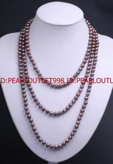 67 LONG COFFEE CULTURED FRESHWATER PEARL NECKLACE NEW  