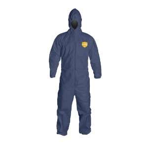 DuPont ProShield Disposable Coverall with Hood, Elastic Cuff, Denim 