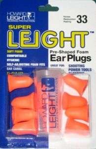 EAR PLUGS HOWARD LEIGHT FOAM NRR 33   5 pr travel pack  