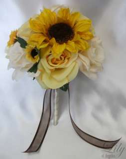 Vase Centerpiece Wedding Decoration Sunflower Yellow  