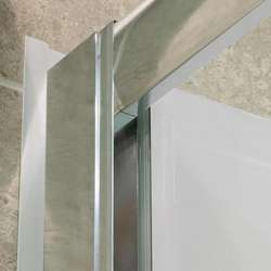 VISIONS 60x72 Clear Glass Brushed Nickel Shower Door  