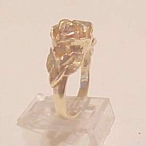 14Kt Gold Art Nouveau Style Rose Ring   NEW  