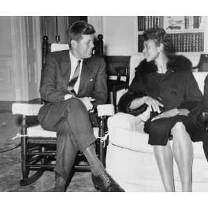  1961 Wilma Rudolph chats with President Kennedy at the 