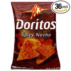Doritos Tortilla Chips, Spicy Nacho, 2.75 Ounce Large Value Line Bags 