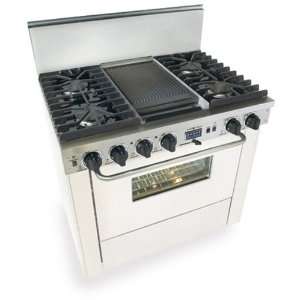  36 Pro Style Dual Fuel LP Gas Range with 4 Sealed Ultra 