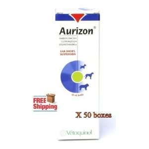 Aurizon Ear Drops for Dogs Bacterial & Fungal 10ml Quantity 50 Boxes 