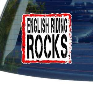 English Riding Rocks   Horse   Window Bumper Sticker
