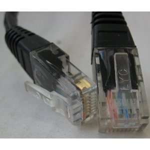  3ft BLACK Category 5 Cat5 Molded Ethernet Network Patch Cable 