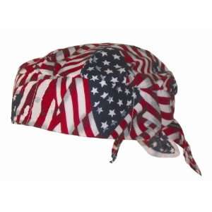Evaporative Cooling Head Skull Cap USA Flag