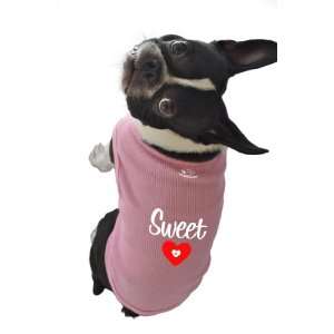   and Meow Dog Tank Top, Sweet Heart, Pink, Extra Large