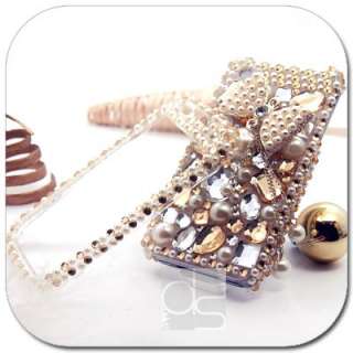  Bling Gold Crystal Gem Hard Skin Case Cover For T mobile HTC Mytouch 
