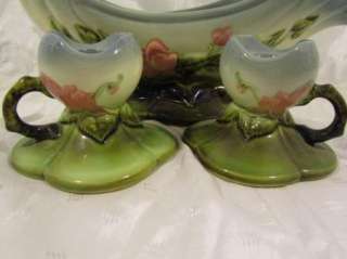 Hull Pottery 3 pc Woodland Console Set  