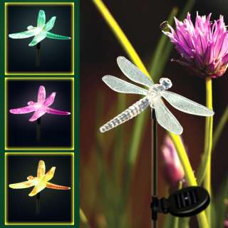   Dragonfly Multi Color Changing Garden Yard Decor Stake Light  