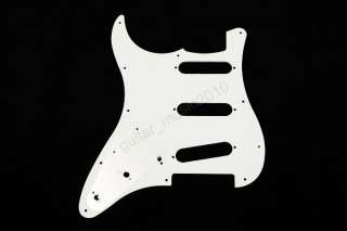 Strat Guitar Pickguard 11 Hole White 3ply for Fender 62  