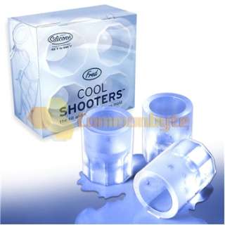 COOL SHOOTERS PARTY ICE CUBE SHOT GLASS SHAPE TRAY MOLD  