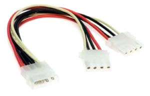 New 8 4 Pin IDE Power Molex Y Splitter Extension Cable  