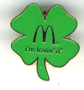 McDonalds 4 leaf clover Collectible Hat Lapel Pin  