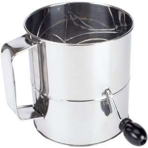 Stainless Steel Crank Handle Sifter, 8 cup  Kitchen 