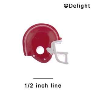  1953* tlf   Large Red Football Helmet   Flat Back Resin 