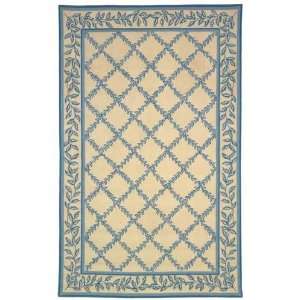   Hand Hooked French Country Wool Area Rug 4.60 x 6.60.