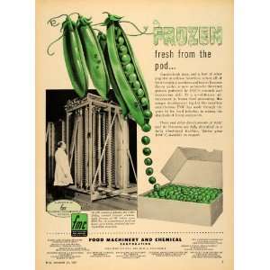  1951 Ad Food Machinery & Chemical Corp Peas Frozen Food 