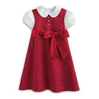   Bitty Berry Brocade Holiday Dress Doll & Girl Christmas 4 5 6 7  