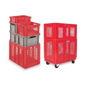  SCHAEFER Straight Wall Stacking Containers   Red 