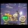 Harley Motorcycle LED Poster  
