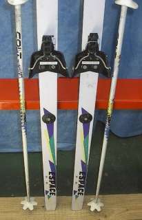KIDS Cross Country 61 Skis 3 pin 160 cm +Poles TECNOPR  