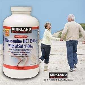 Kirkland Glucosamine HCI 1500 mg w/ MSM 1500 mg 375Tabs  