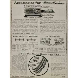  1937 Ad American Flyer Train Whistle Track Crossover 