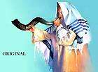 Rabbi w/ Shofar Talit Cross Stitch Pattern Jewish Judai