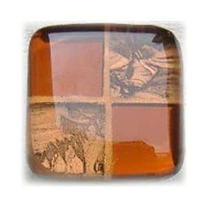    405PC112, Square 1 1/2 Length Glass Knob, 4 Tiles