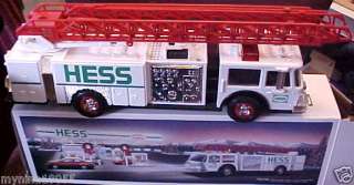 1989 HESS Toy Fire Truck with Red Ladder MIB  